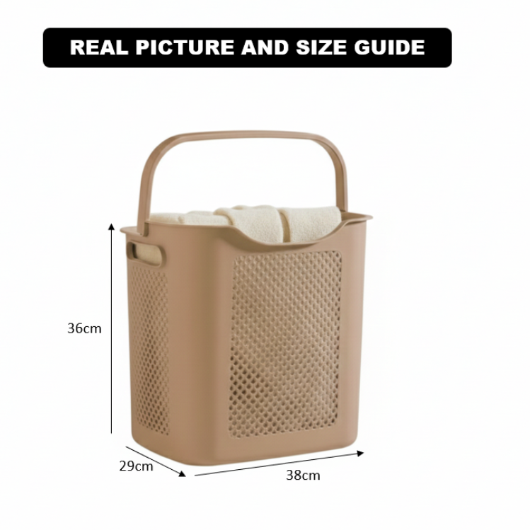 Carry & Store Knitted Design Laundry Basket