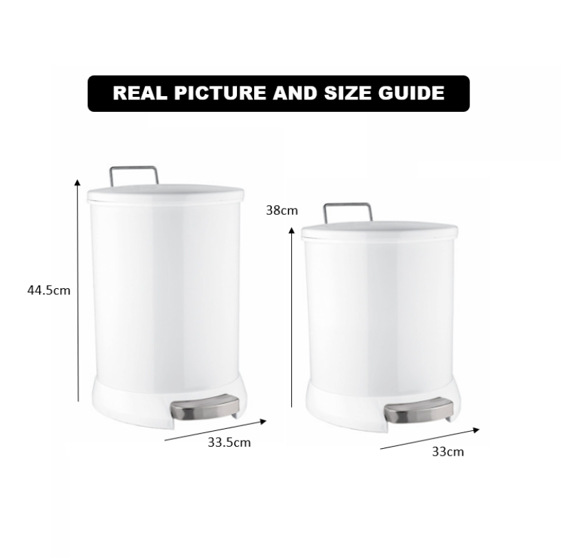 SleekRound Pedal Dustbin with Removable Inner