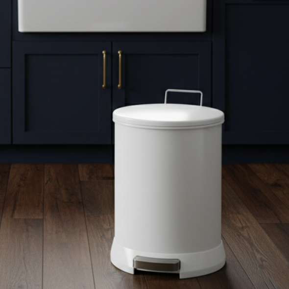 SleekRound Pedal Dustbin with Removable Inner