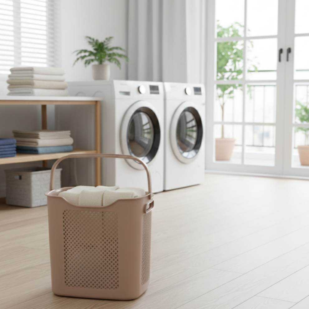 Carry & Store Knitted Design Laundry Basket