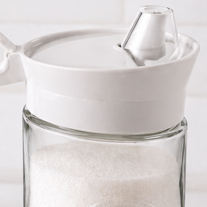 Rustic Design Glass Sugar Dispenser