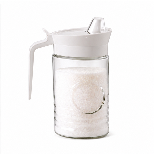 Rustic Design Glass Sugar Dispenser