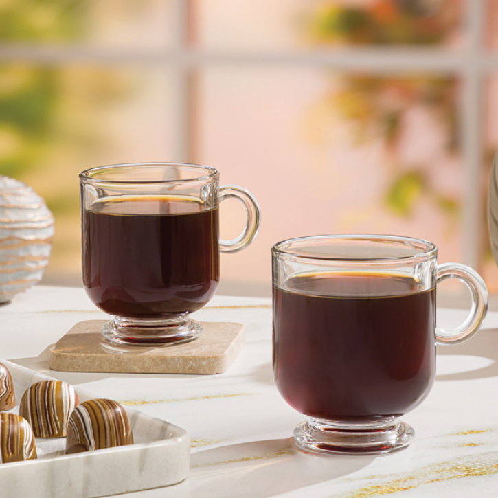 6‑Pcs Glass Tea Cup Set
