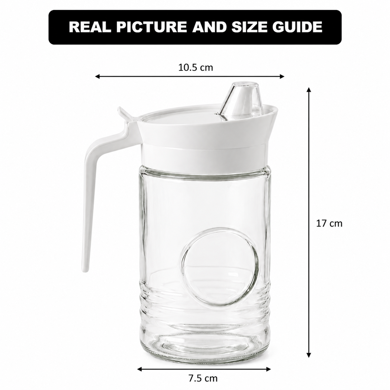 Rustic Design Glass Sugar Dispenser