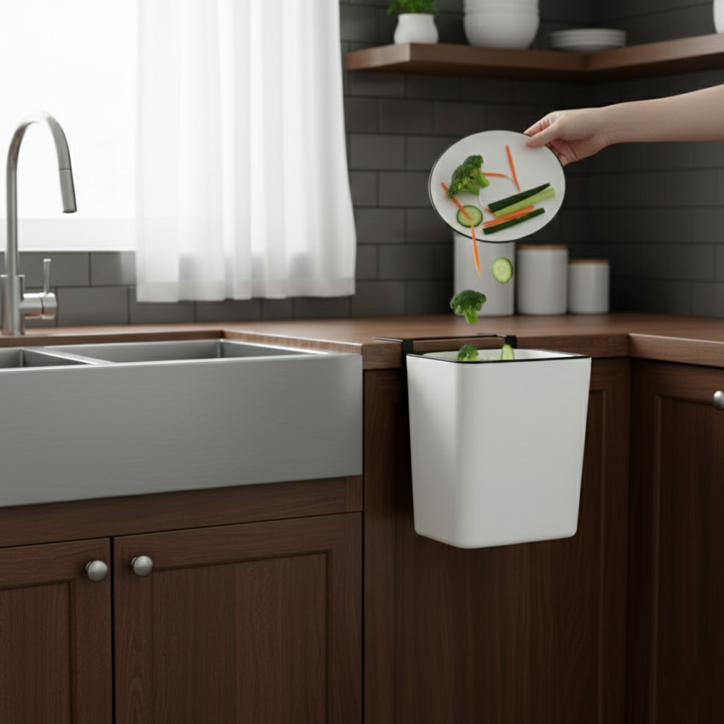 Modern Cabinet Hanging Trash Bin