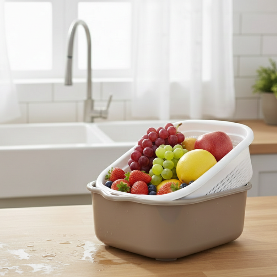 4-Pcs Multi-Use Colander & Bowl Set
