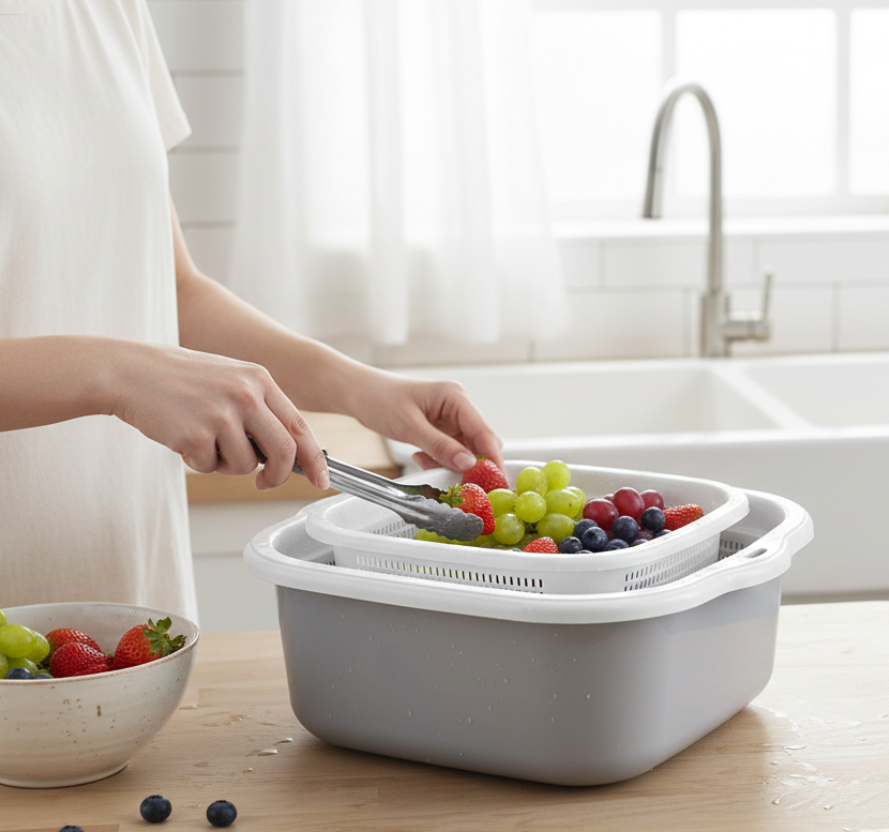 4-Pcs Multi-Use Colander & Bowl Set