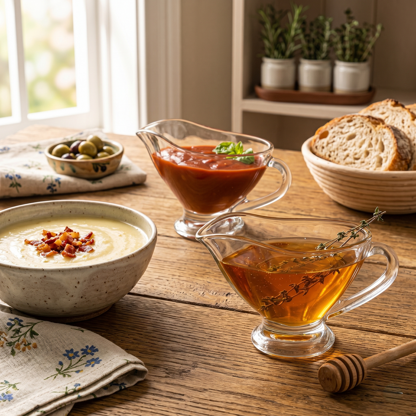 2-Pcs Sauce Dipping & Serving Glass Bowls