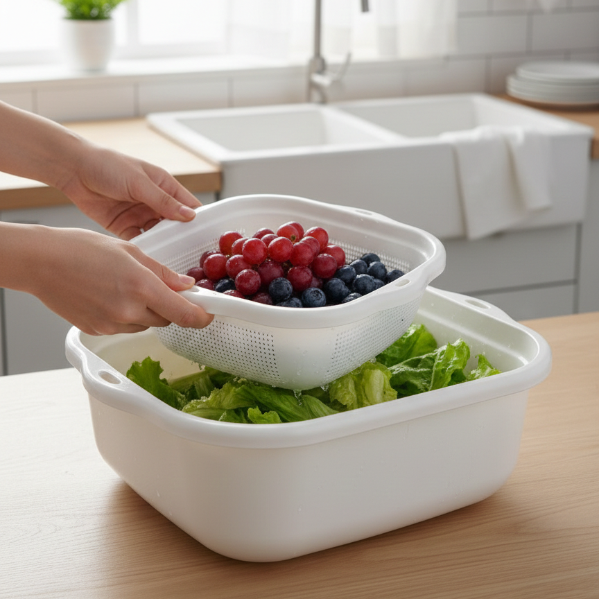 4-Pcs Multi-Use Colander & Bowl Set