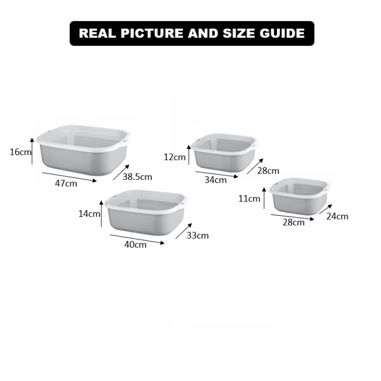 4-Pcs Multi-Use Colander & Bowl Set